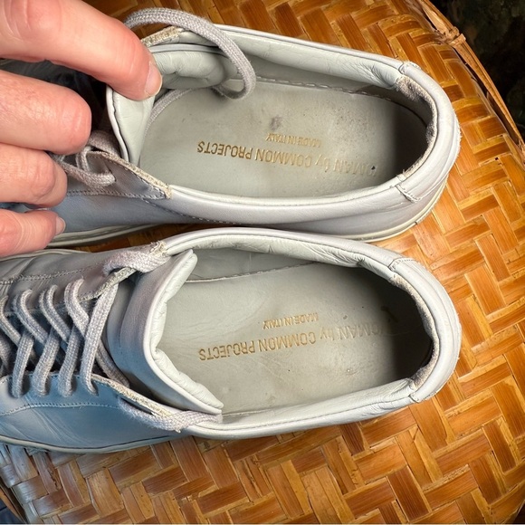 Common Projects Woman Original Achilles Sneaker Gray Leather Size 7 Men’s - Picture 6 of 10